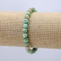 Natural Amazonite Stone Bracelet on Elastic, 6mm diameter, 18cm circumference +