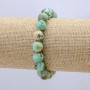 Amazonite Natural Stone Bracelet on Elastic, 10mm Diameter, 18cm Circumference +
