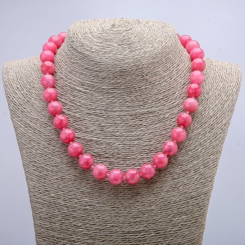Tourmaline (Imitation) Necklace, Smooth Round Beads, 12mm Diameter, 48cm Length +