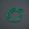 Natural Malachite (Pressed) Faceted Rondelle Strand, 4x2.5mm Diameter, 39cm Length +