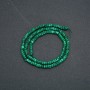 Natural Malachite (Pressed) Faceted Rondelle Strand, 4x2.5mm Diameter, 39cm Length +
