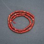 Natural Red Jasper Faceted Rondelle Strand, 4x2.5mm Diameter, 39cm Length +
