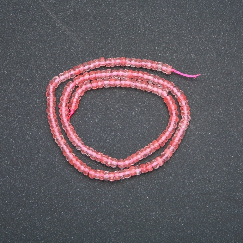 Natural Chalcedony Faceted Rondelle Strand, 4x2.5mm Diameter, 39cm Length +
