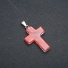 Cross Pendant, Tourmaline stone 50x28mm