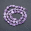 Beads on Thread Natural Stone Amethyst Tumbled, diameter 8x6mm, length 41cm +