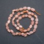 Natural Selenite Stone Beads on a String tumbled, diameter 8x6mm, length 40cm +