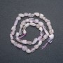 Beads Pink Kyanite Tumbled, diameter 6x7mm, length 39cm +