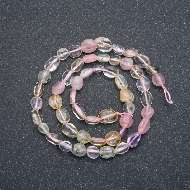 Beads Assorted Tumbled, diameter 10x6mm, length 40cm +
