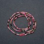 Assorted Natural Stone Strand, faceted round bead, diameter 2.5mm +-, length 40cm +