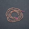 Natural Rhodochrosite Strand, faceted round bead, diameter 2mm +-, length 40cm +