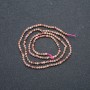 Natural Rhodochrosite Strand, faceted round bead, diameter 2mm +-, length 40cm +