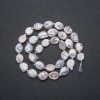 Natural Baroque Pearl Strand, diameter 12x9mm, length 41cm + - with a petrol sheen