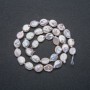 Natural Baroque Pearl Strand, diameter 12x9mm, length 41cm + - with a petrol sheen