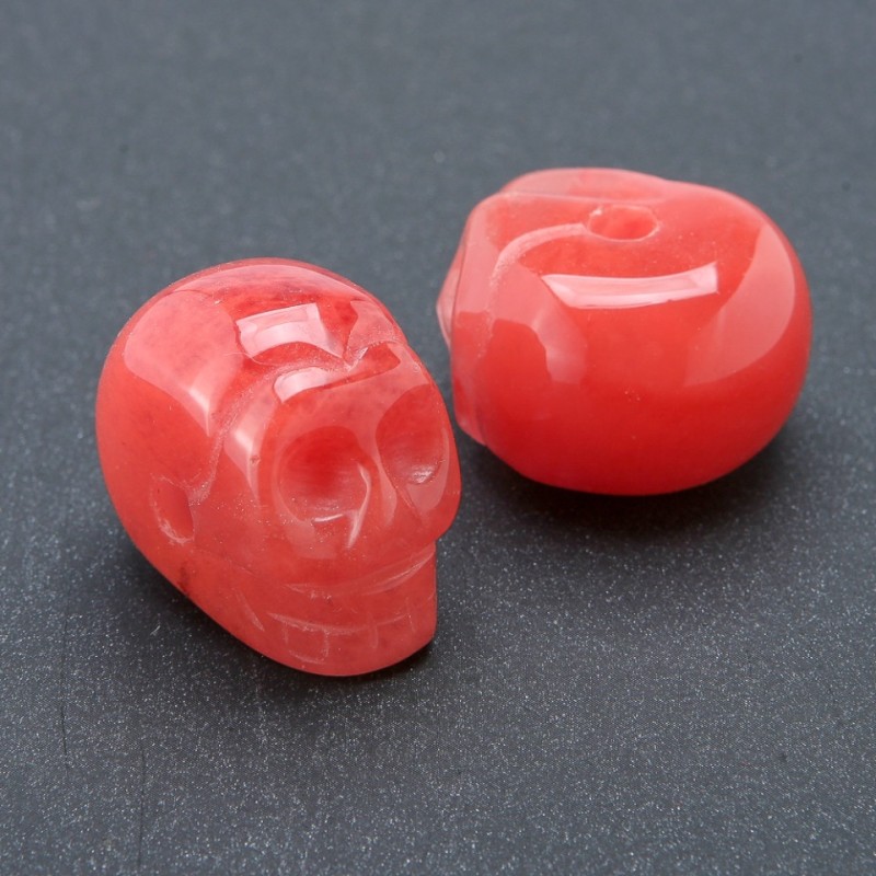 Skull Bead Natural Chalcedony 25x19mm +