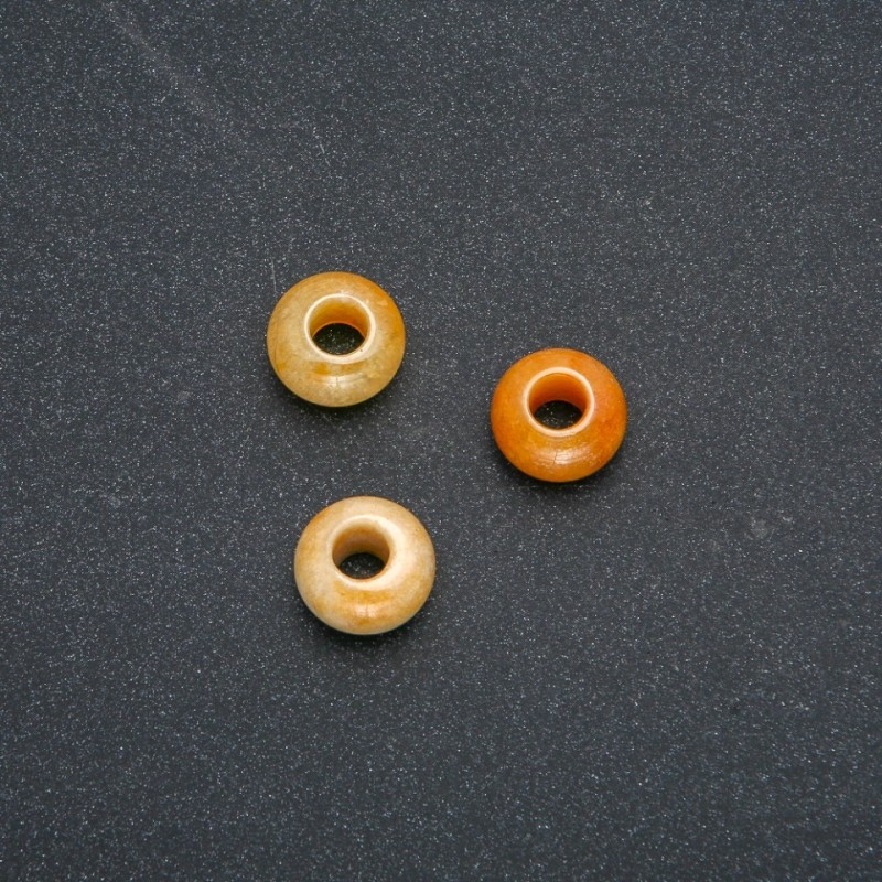 Pandora Bead with Citrine Natural Stone 14x7mm, hole diameter 5.5mm