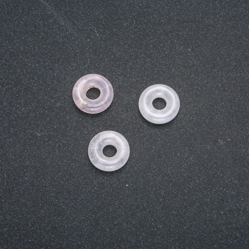 Pandora-style Bead natural stone Rose Quartz 15x4mm, hole diameter-5mm+