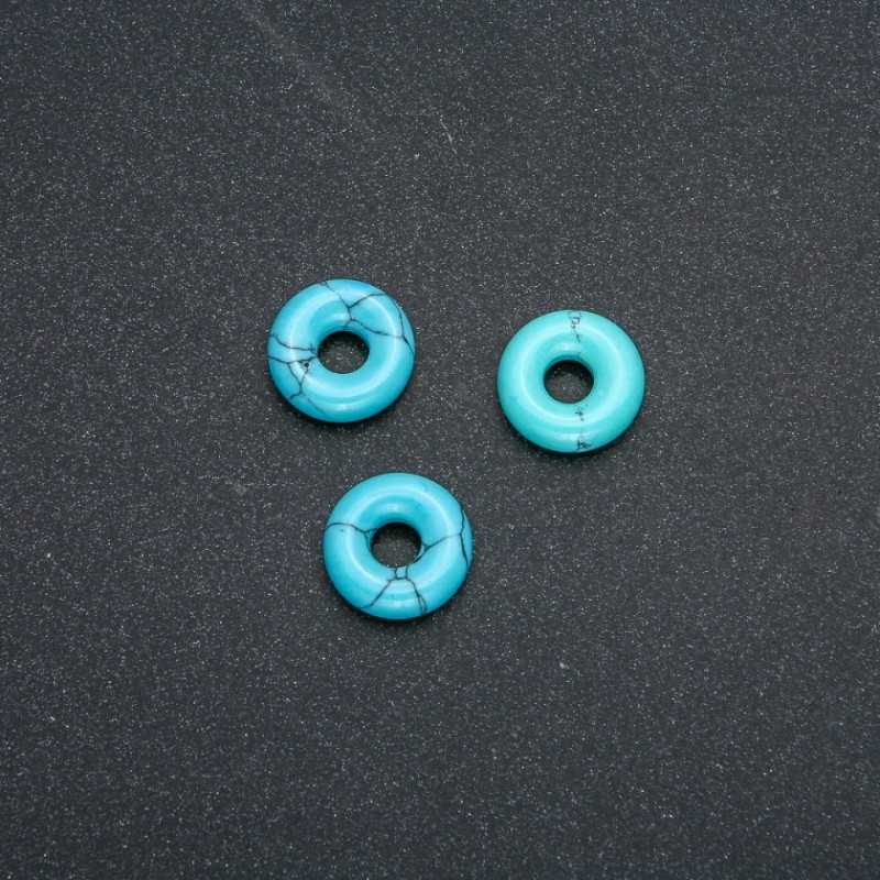 Pandora-Style Bead Turquoise 15x4mm, hole diameter 5mm+