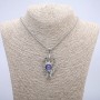 "Dragon Eye Hand" Pendant 55x30mm on Chain, Length 70cm + A147: A191 + Silver-Tone Metal