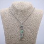 Pendant "Paw with Feather Dragon Eye" 70x20mm on a chain, 70cm length, silver-tone metal