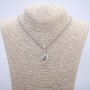 Pendant "Ball in Paw" 35x17mm on chain, length 70cm +/- silver-tone metal