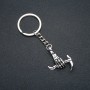 Keyring "Hand of Death", diameter 39x30mm, length 9cm +/- silver-tone metal