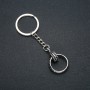 Keyring "Ring", 15mm diameter, 9cm length +/- silver-coloured metal