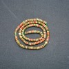 Strand of Natural Heliotrope Unakite Faceted Rondelle 4x2.5mm, length 39cm +