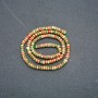 Strand of Natural Heliotrope Unakite Faceted Rondelle 4x2.5mm, length 39cm +