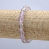 Natural Amethyst Bracelet on Elastic, Tumbled Beads, 10x8mm Diameter, 18cm Circumference +