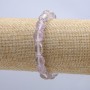 Natural Amethyst Bracelet on Elastic, Tumbled Beads, 10x8mm Diameter, 18cm Circumference +