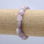 Natural Stone Elastic Bracelet, Amethyst Tumbled Beads, 14x10mm Diameter, 18cm Circumference +