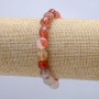 Elastic Bracelet Natural Stone Carnelian Tumbled, diameter 9x7mm, circumference 18cm +