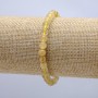 Elastic Bracelet Rutilated Quartz Smooth Round Bead, diameter 6mm +/- circumference 18cm +