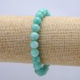 Natural Amazonite Bracelet on Elastic, Smooth Round Beads, 8mm Diameter, 18cm Circumference +