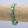 Elastic Bracelet Natural Stone Jade Round Tumbled, diameter 10x9mm, length 18cm +