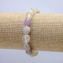 Assorted Tumbled Stone Bracelet on Elastic, 12x8mm Diameter, 18cm Circumference +