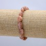 Natural Selenite Bracelet on Elastic, Tumbled Beads, 10x8mm Diameter, 18cm Circumference +