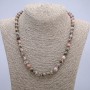 Natural Rhodochrosite Necklace, Smooth Round Beads, 6mm Diameter, 45cm Length +