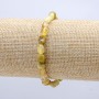 Bracelet on Elastic Band with Natural Yellow Opal Stone, Tumbled, Diameter 7x6mm, Length 18cm