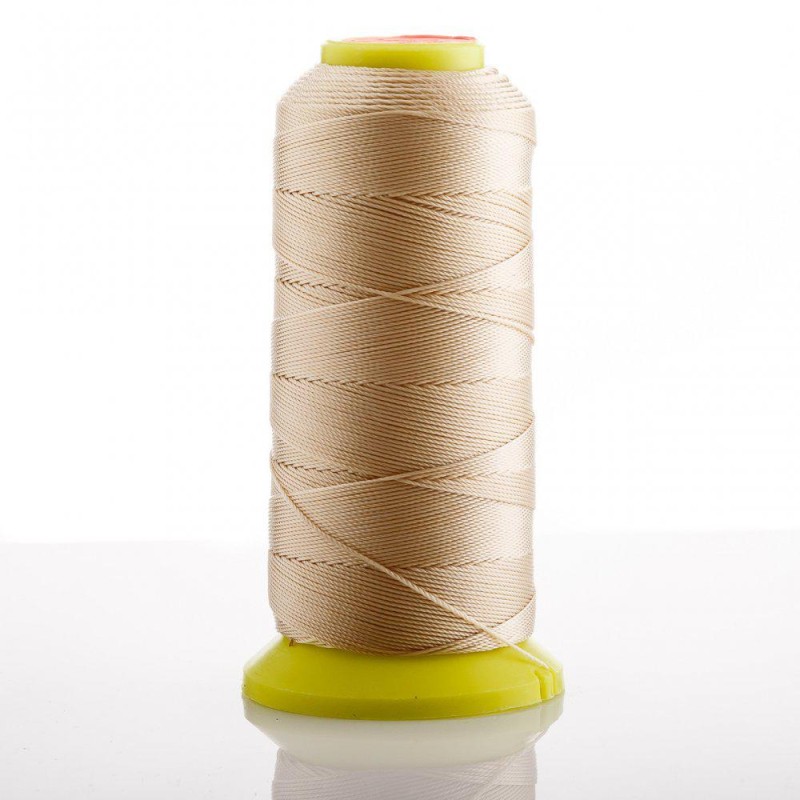 Nylon Thread Bobbin, Beige, 0.6mm Diameter, for Craftwork, 500m