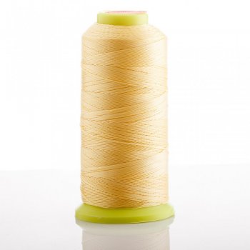 Nylon Thread Bobbin, Vivid Yellow, 0.9mm Diameter, for Craftwork, 300m