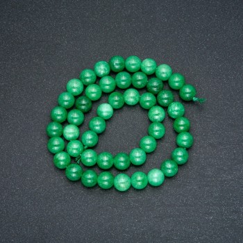 Chrysoprase Beads on Thread (glossy round) 8mm diameter, 38cm length +