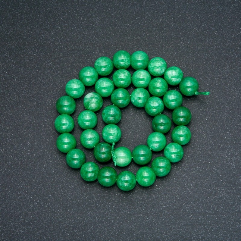 Beads on String, Chrysoprase (Imitation) Smooth Round, Diameter 10mm, Length 38cm +