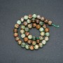 Beads on String Natural Stone Green Jasper Smooth Round, Diameter 8mm, Length 38cm +