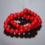 Beads on String, Coral (Pressed) Smooth Round, Diameter 12mm +/-, Length 40cm +