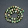 Beads on String Natural Stone Green Jasper Smooth Round, Diameter 10mm, Length 38cm +
