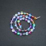 Beads on String, Opal Glass Assorted Colours Chameleon, Smooth Round, Diameter 8mm, Length 38cm +