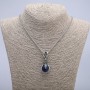 Pendant "Paw with Ball" 45x20mm on Chain, Length 70cm +/- Silver-Tone Metal