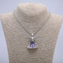 Pendant "Demon with Dragon's Eye" 45x30mm on Chain, Length 70cm +/- Silver-Tone Metal