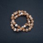 Natural Mother-of-Pearl Beads on Thread, Beige Smooth Round 10mm, 39cm Strand +